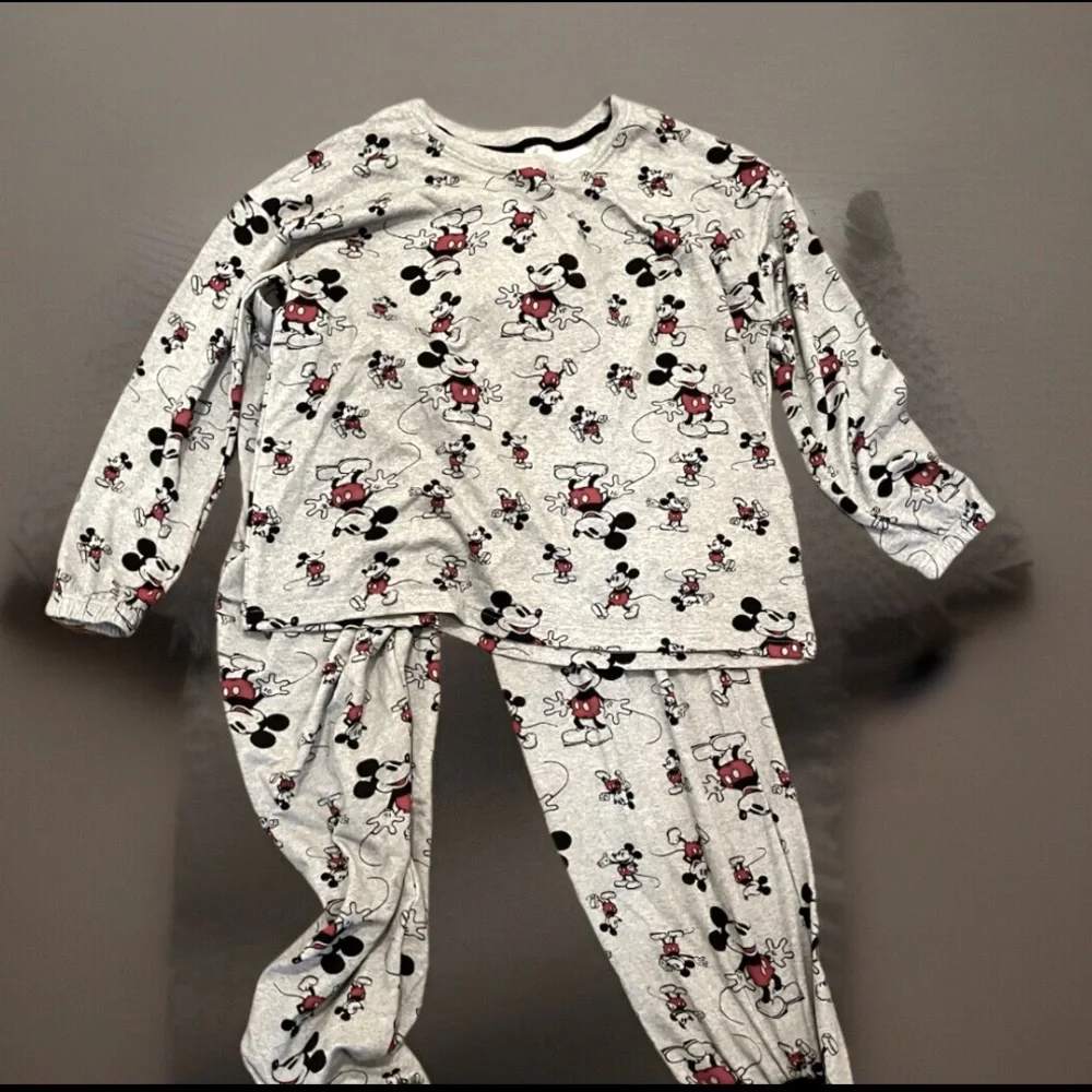Disney WarnerBrothrs Rayon 2Pc Mickey Mouse LS Top  & Pocket Pant lounge Outfit - Picture 9 of 16